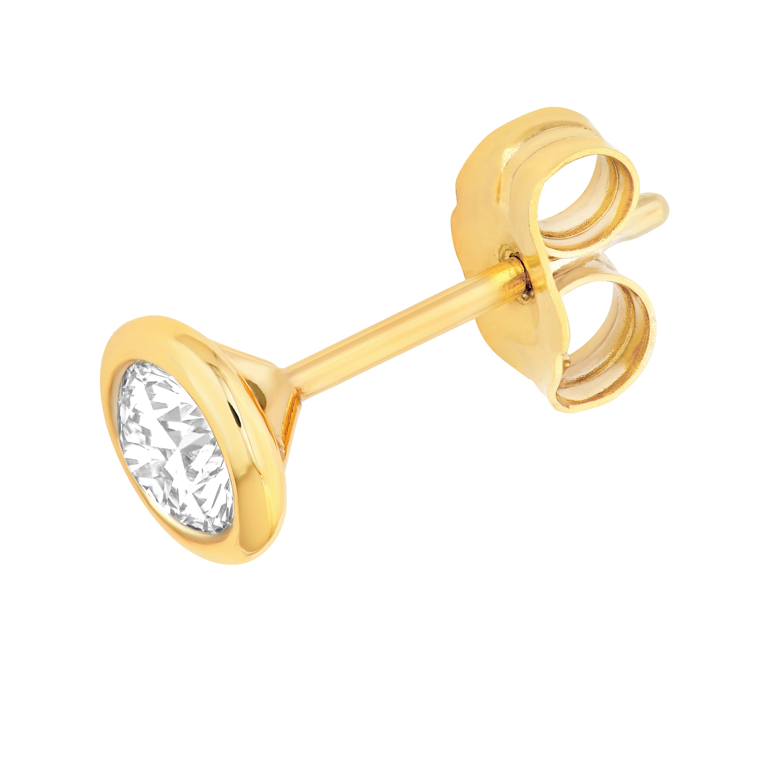 14K Gold 1/2tcw Round Diamond Martini Bezel Stud Earrings Birmingham Jewelry Earrings Birmingham Jewelry 