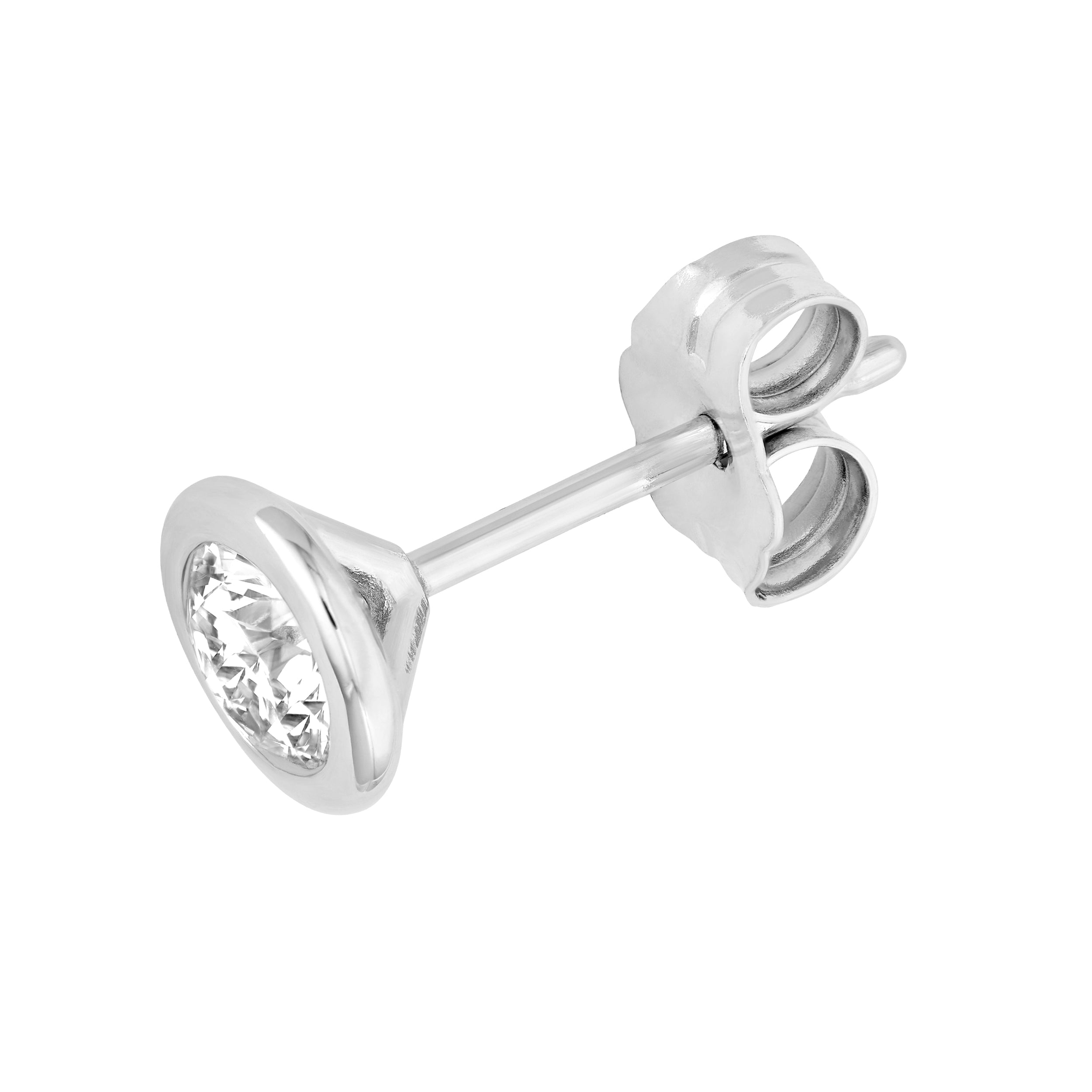14K Gold 3/8tcw Round Diamond Martini Stud Earrings