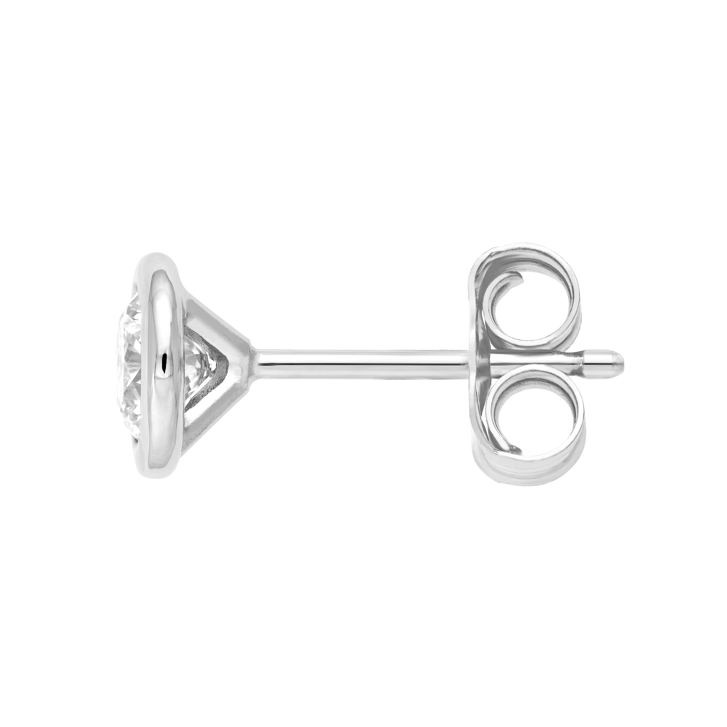 14K Gold 3/8tcw Round Diamond Martini Stud Earrings