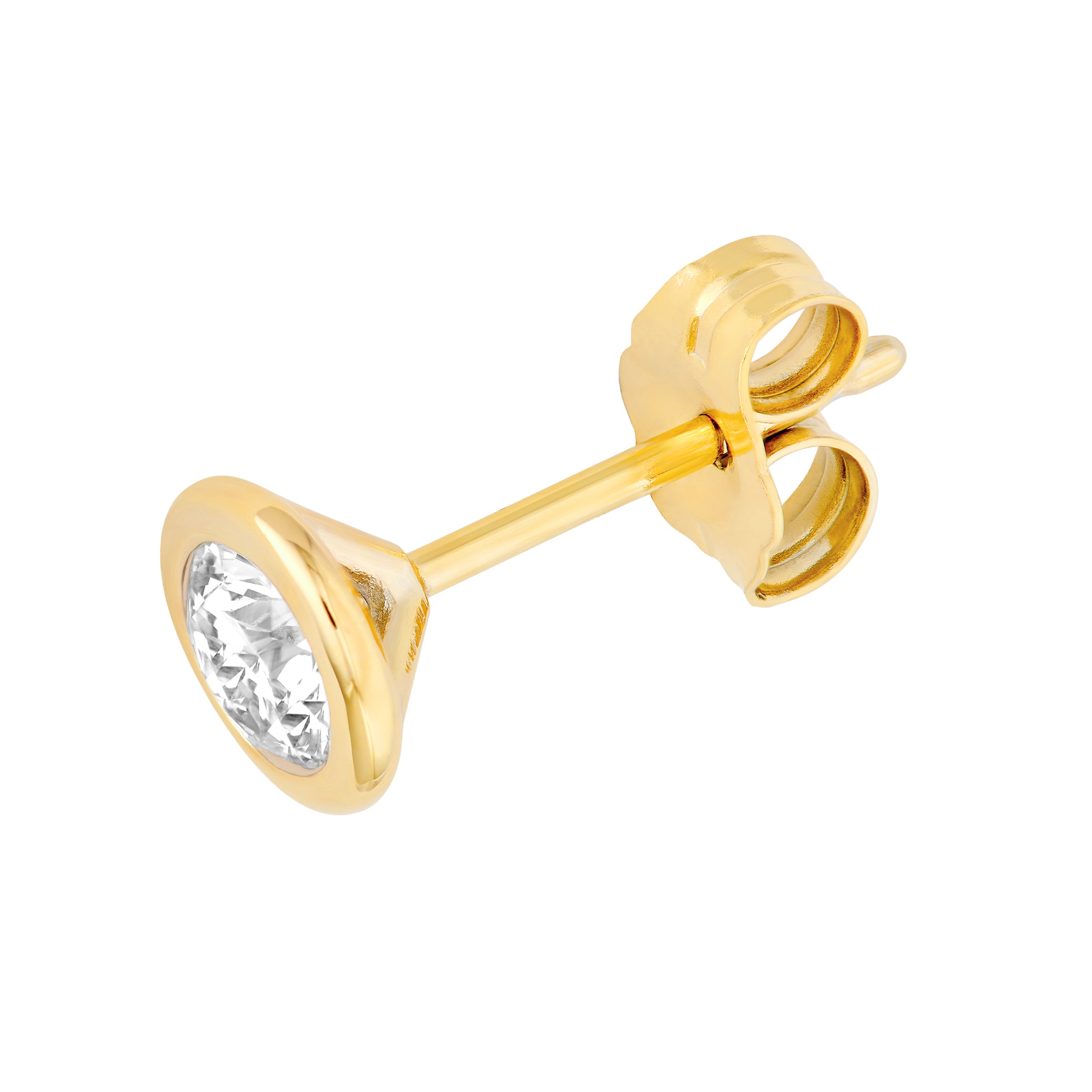 14K Gold 3/8tcw Round Diamond Martini Stud Earrings