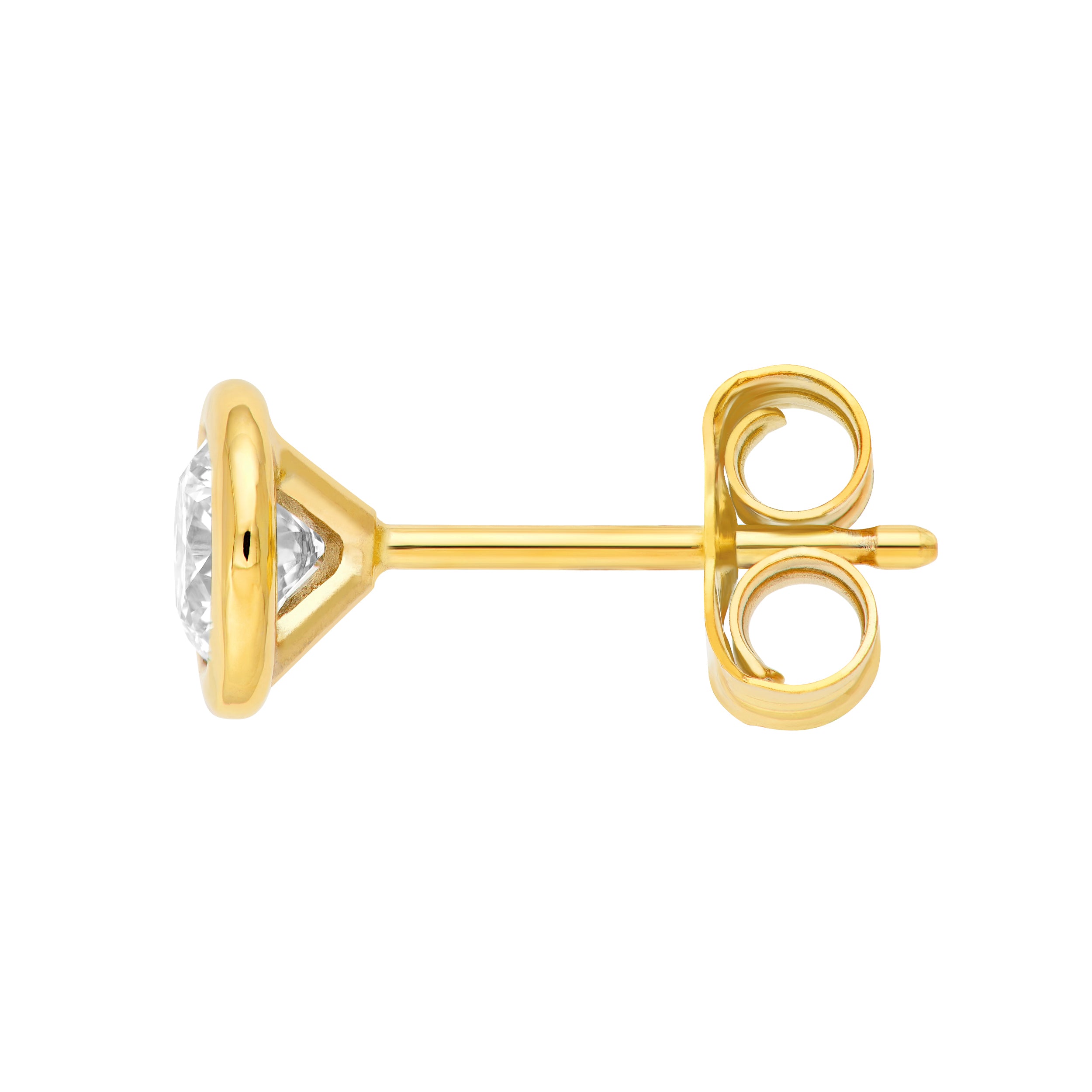 14K Gold 3/8tcw Round Diamond Martini Stud Earrings