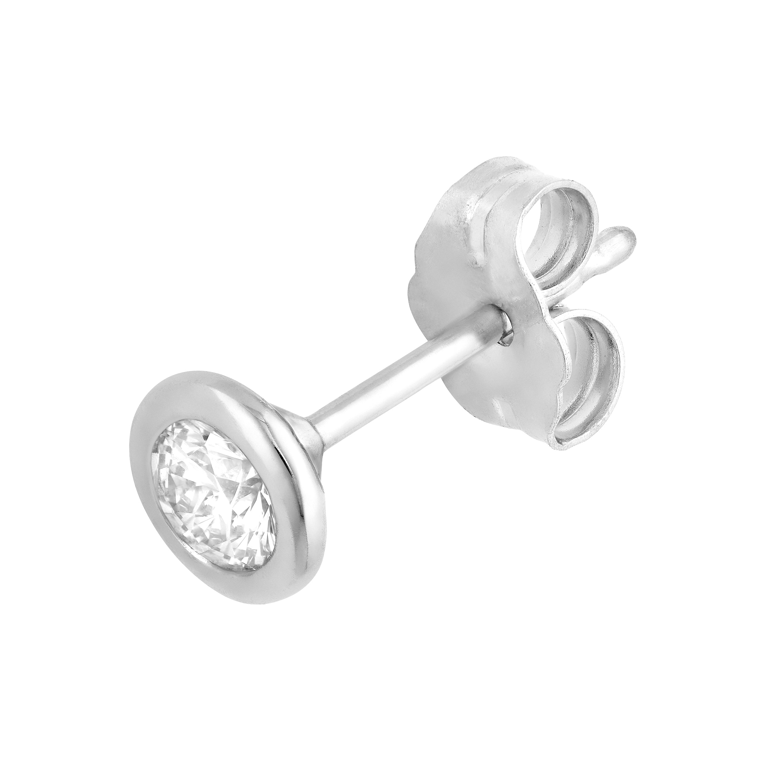 14K Gold 1/4tcw Round Diamond Martini Bezel Stud Earrings Birmingham Jewelry Earrings Birmingham Jewelry 