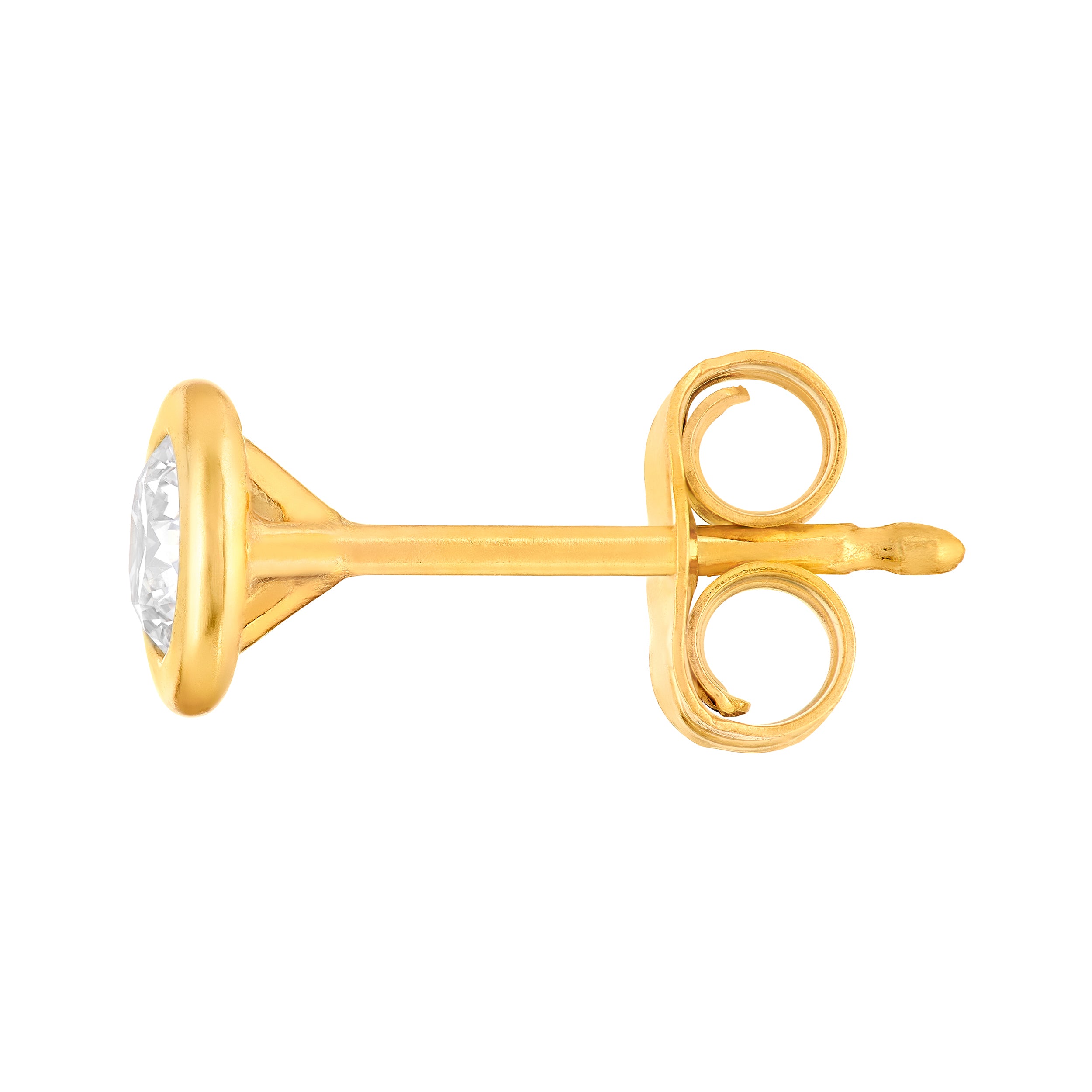 14K Gold 1/4tcw Round Diamond Martini Bezel Stud Earrings Birmingham Jewelry Earrings Birmingham Jewelry 