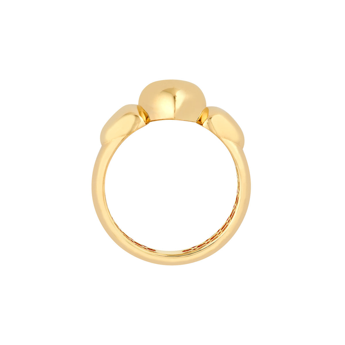 14K Yellow Gold Triple Hearts Ring