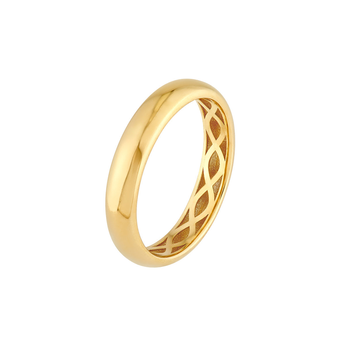14K Yellow Gold Round Band