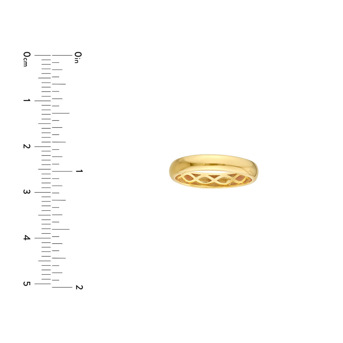 14K Yellow Gold Round Band