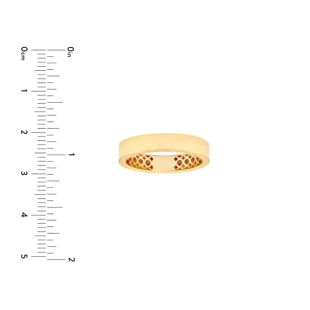 14K Yellow Gold Polished Flat 4.00mm Band Ring