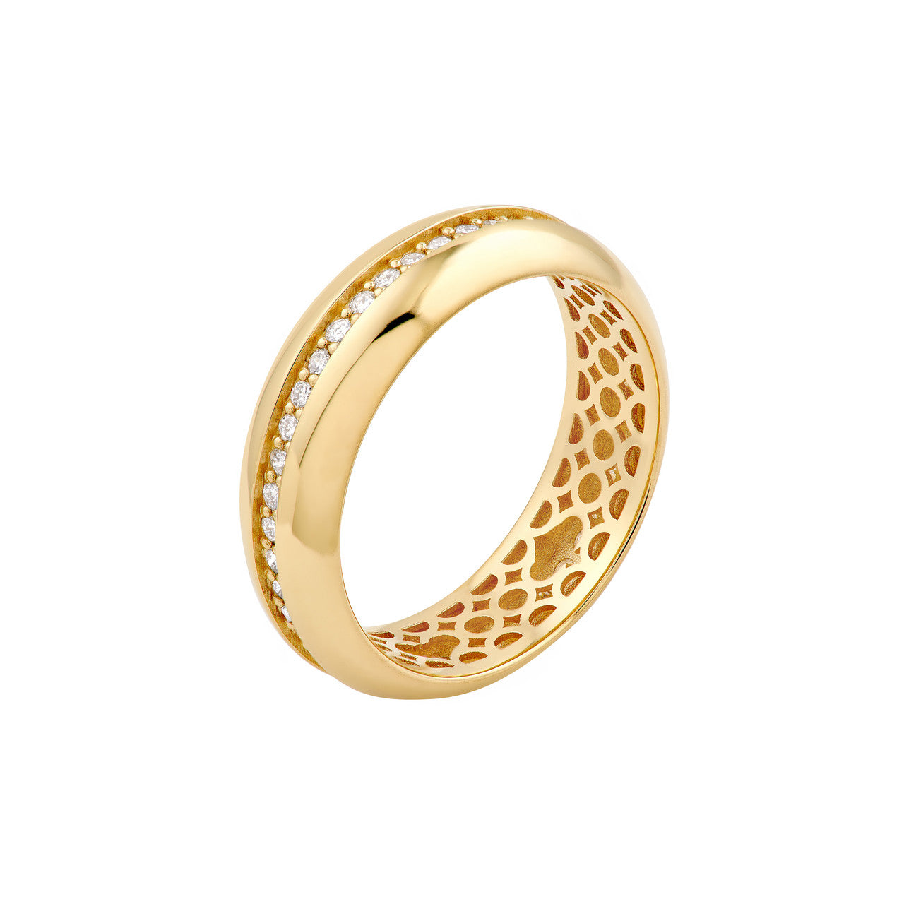 14K Yellow Gold 3/8tcw Diamond Channel Band