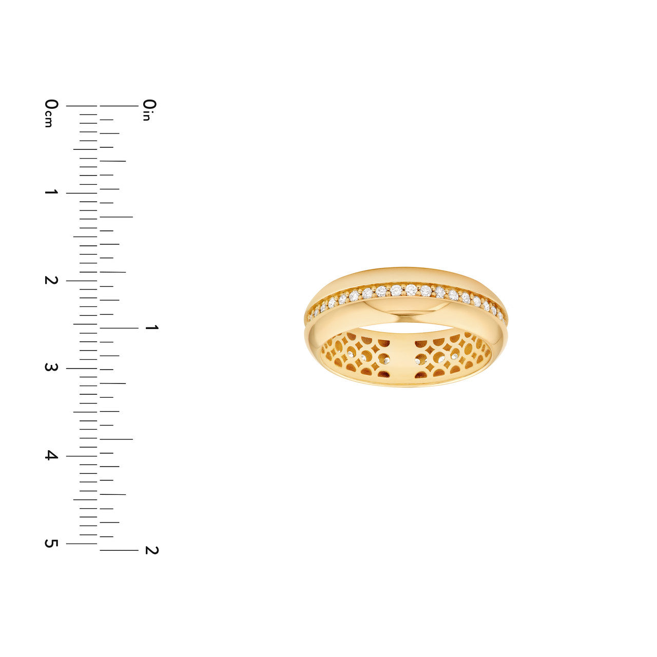 14K Yellow Gold 3/8tcw Diamond Channel Band