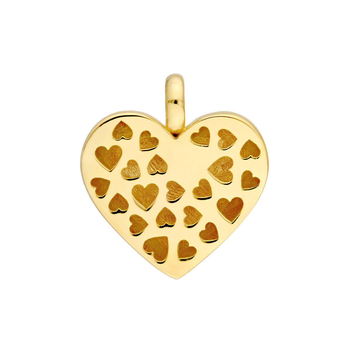 14K Yellow Gold Puffy Heart Charm