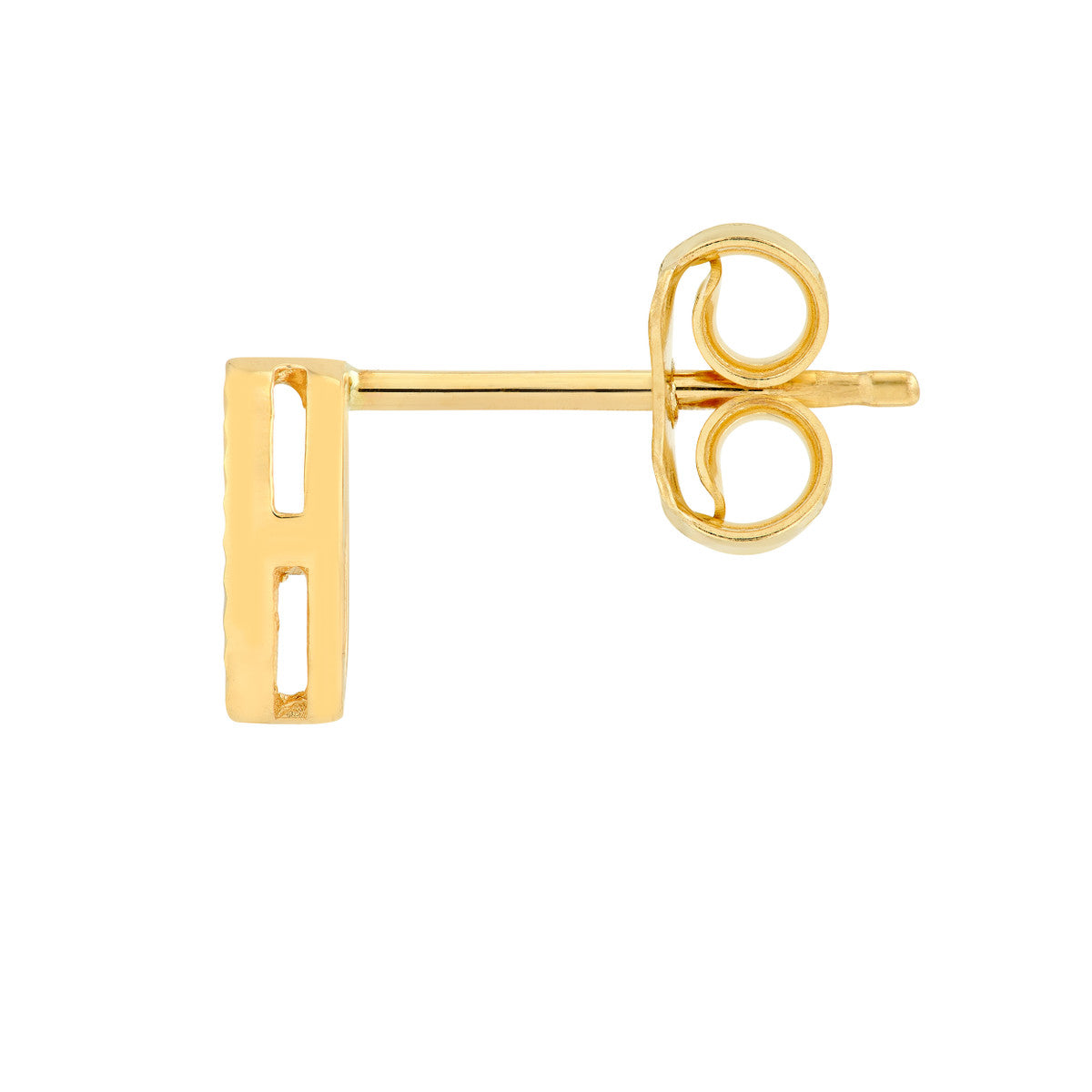 14K Yellow Gold Radiant Oval Stud Earrings