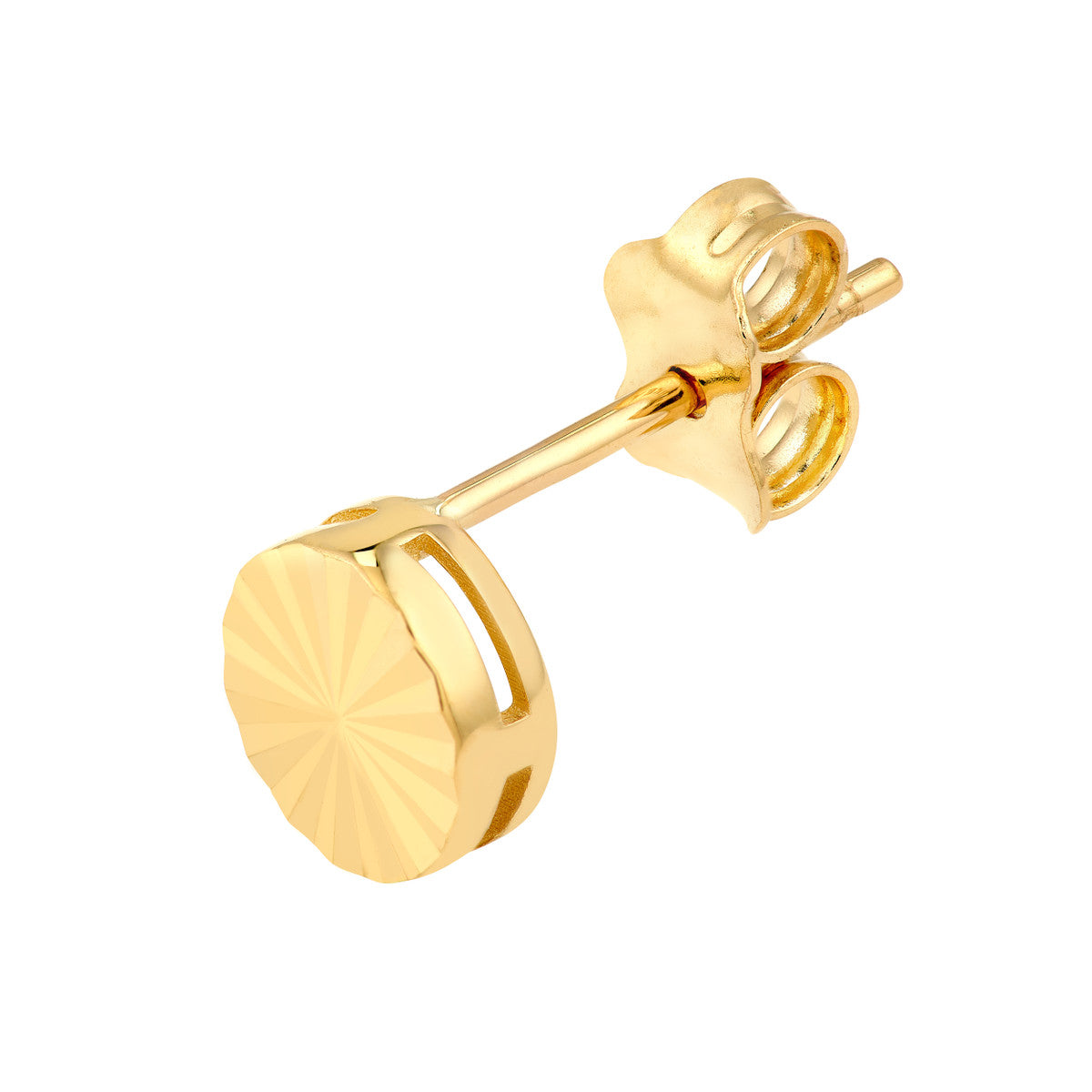 14K Yellow Gold Radiant Round Stud Earrings Birmingham Jewelry Earrings Birmingham Jewelry 