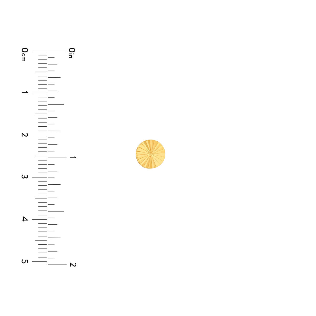 14K Yellow Gold Radiant Round Stud Earrings Birmingham Jewelry Earrings Birmingham Jewelry 