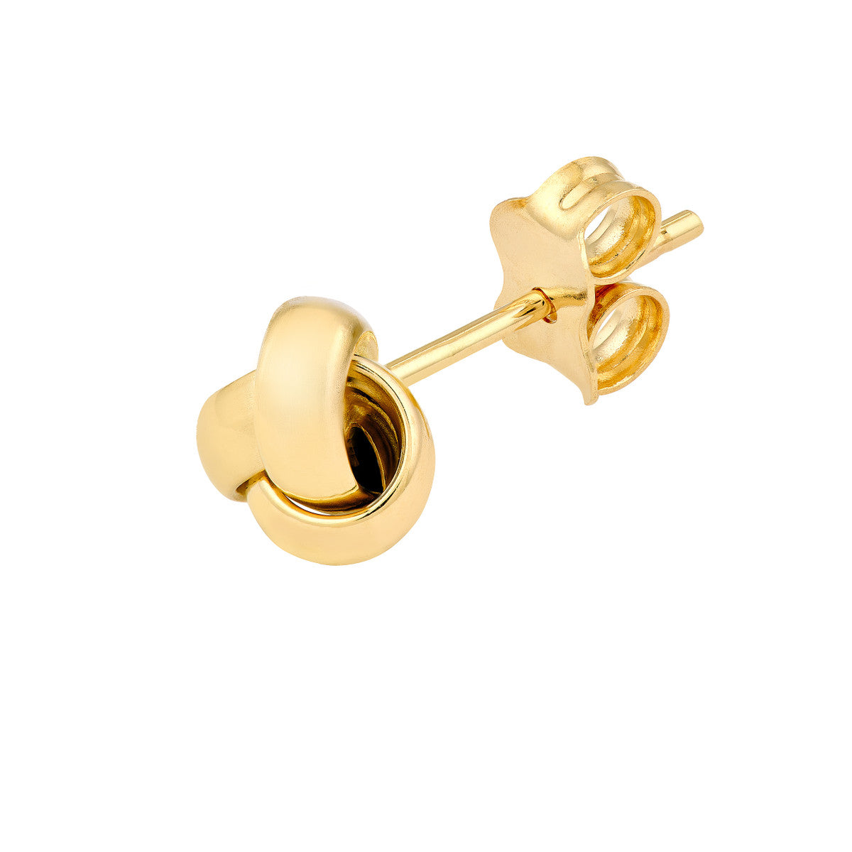 14K Yellow Gold Polished Love Knot Stud Earrings