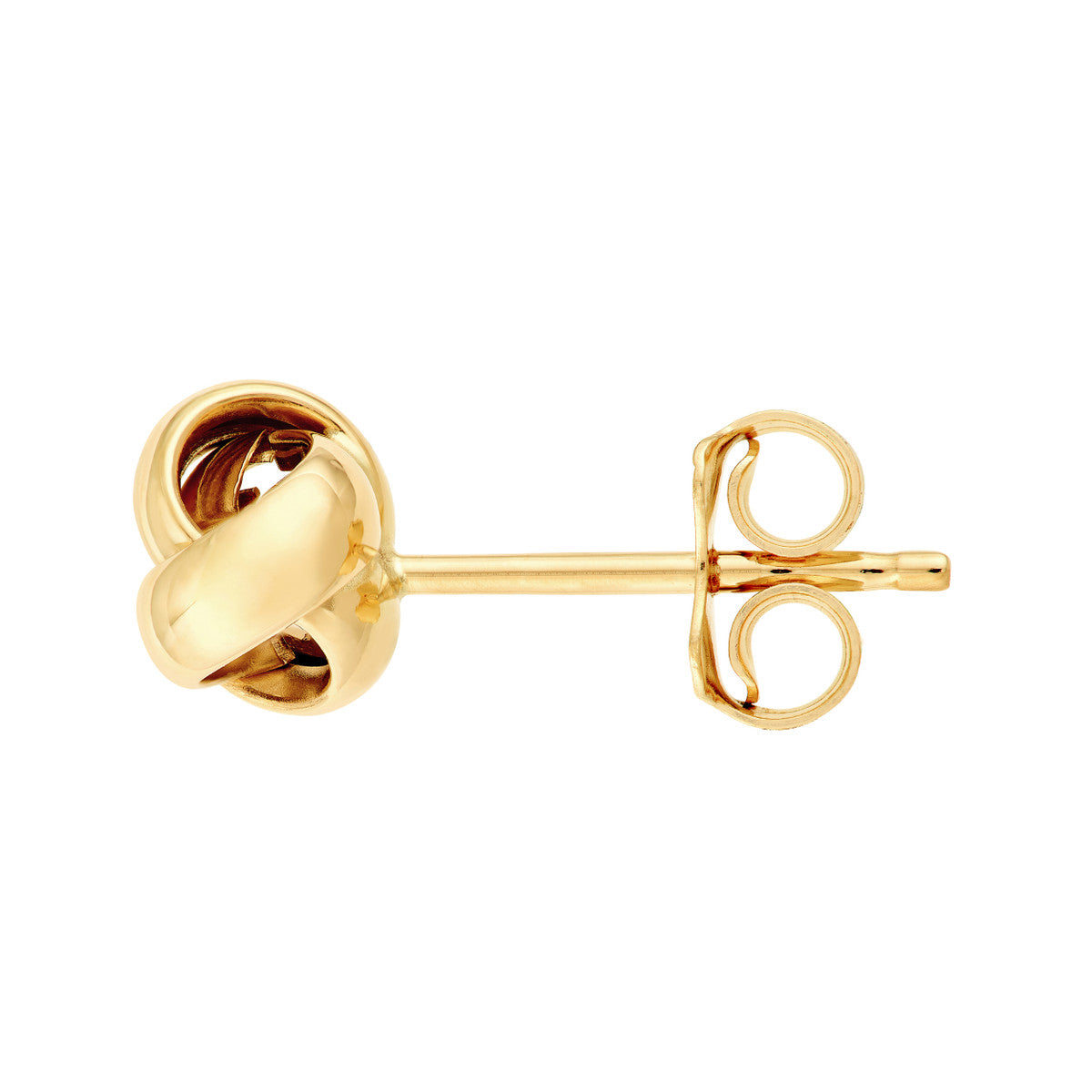 14K Yellow Gold Polished Love Knot Stud Earrings
