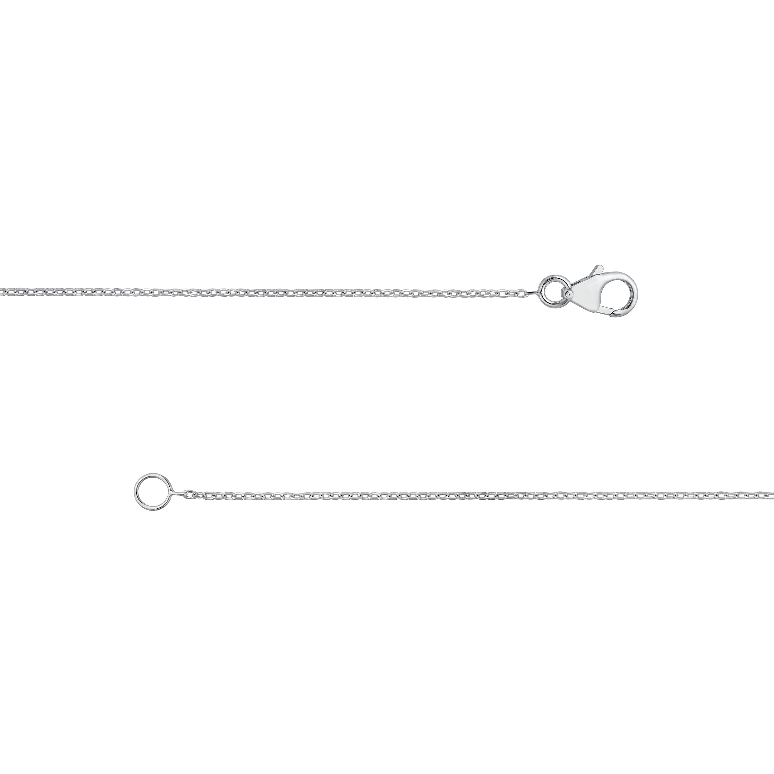 14K White Gold Petite Teal Sapphire and Blue Blossom Necklace Birmingham Jewelry Necklace Birmingham Jewelry 