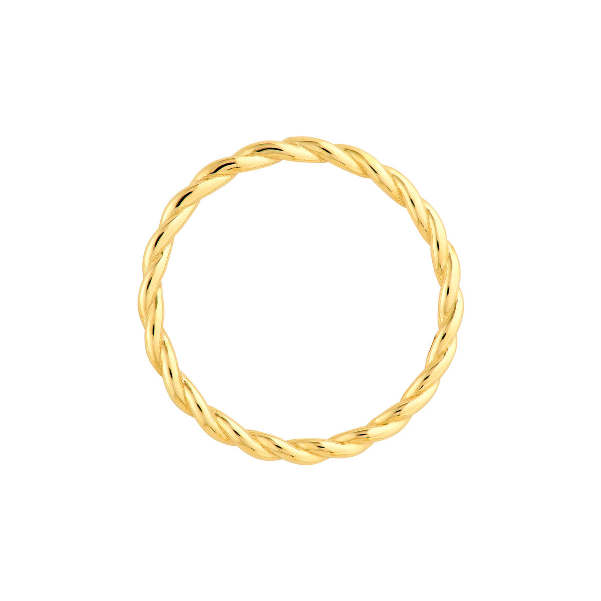 14K Yellow Gold Twisted Rope Band Ring