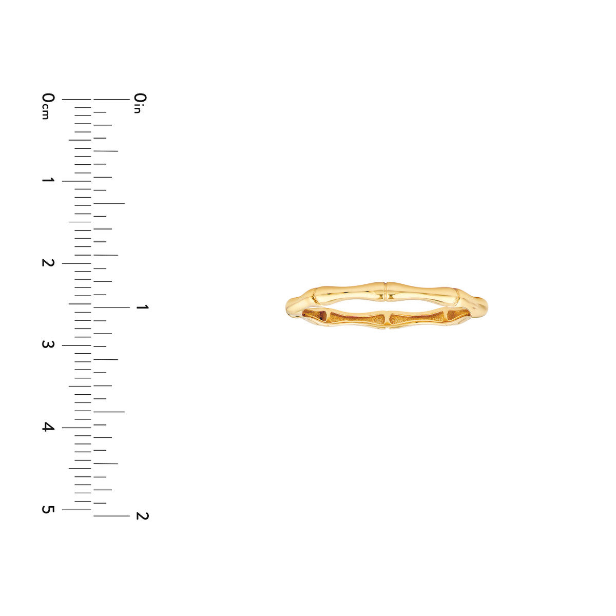 14K Yellow Gold Dainty Bamboo Band