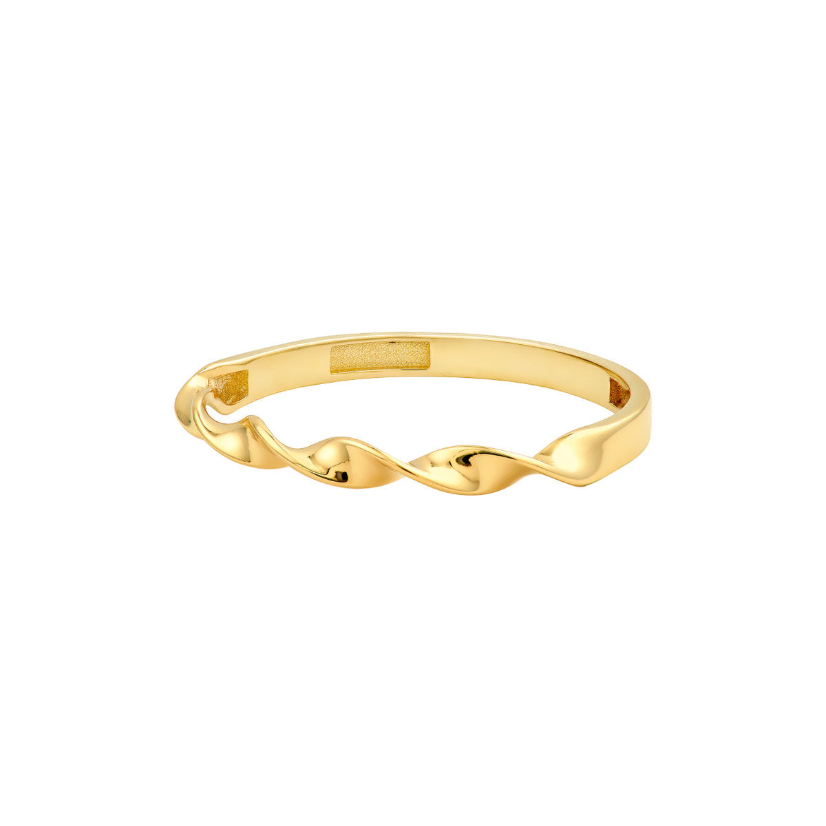 14K Yellow Gold Twisted Band Ring