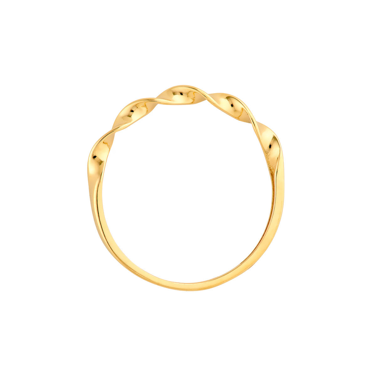 14K Yellow Gold Twisted Band Ring