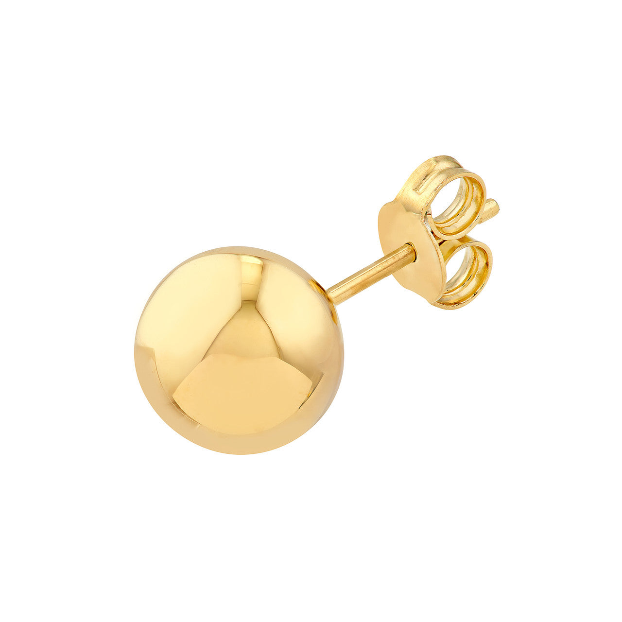 14K Yellow Gold 10.00mm Polished Ball Stud Earrings