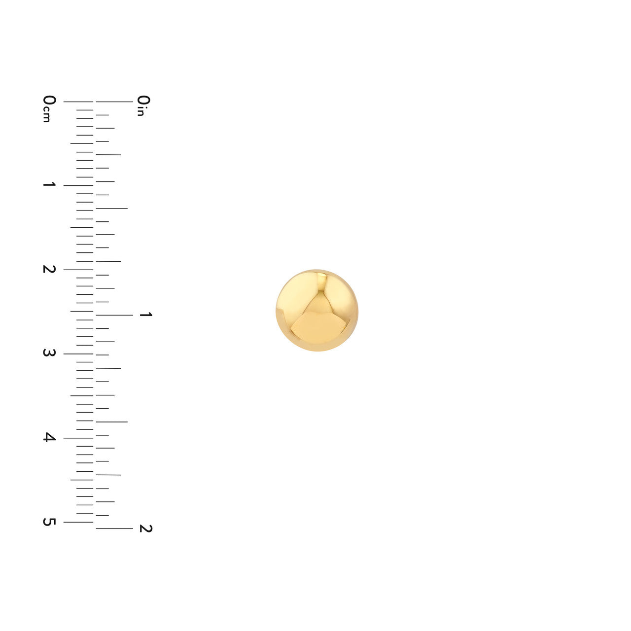 14K Yellow Gold 10.00mm Polished Ball Stud Earrings