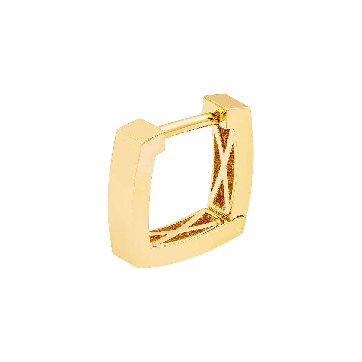 14K Yellow Gold Small Square Hoop Earrings Birmingham Jewelry Earrings Birmingham Jewelry 