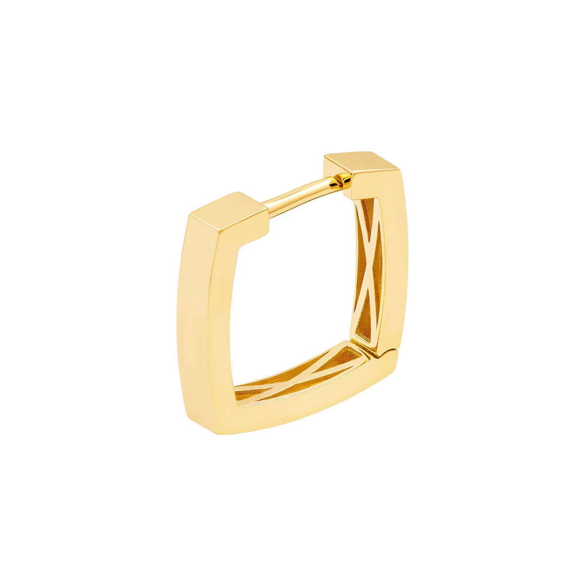 14K Yellow Gold Large Square Hoop Earrings Birmingham Jewelry Earrings Birmingham Jewelry 