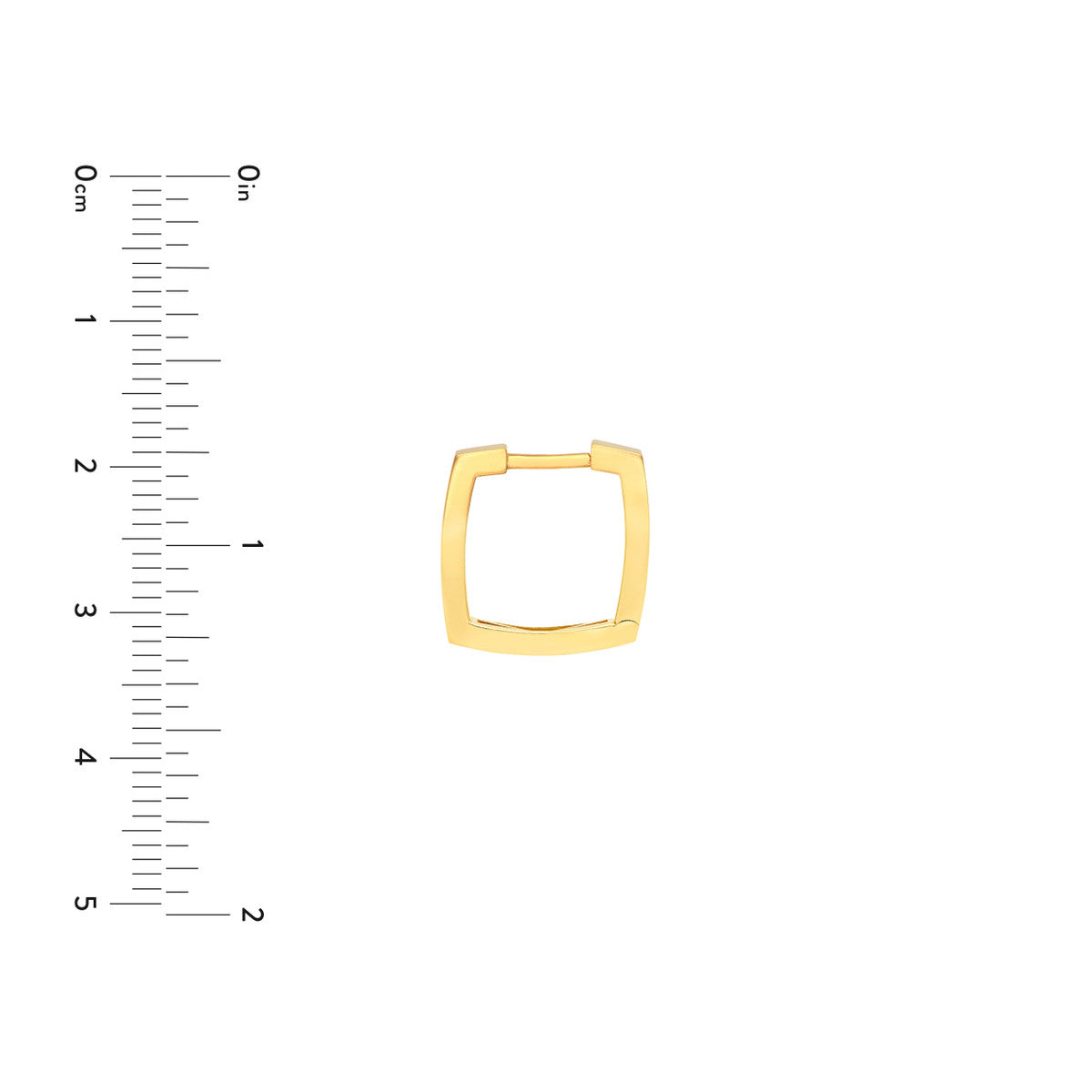 14K Yellow Gold Large Square Hoop Earrings Birmingham Jewelry Earrings Birmingham Jewelry 