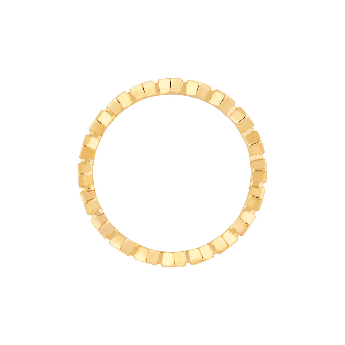 14K Yellow Gold Hexagonal Bead Band Ring Birmingham Jewelry Ring Birmingham Jewelry 