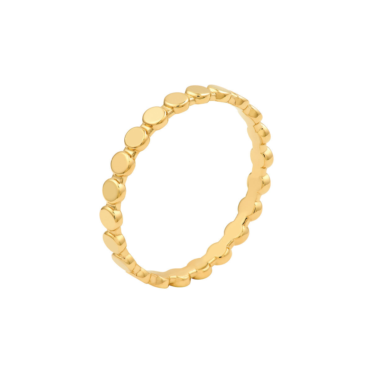 14K Yellow Gold Flat Oval Beaded Band Ring Birmingham Jewelry Ring Birmingham Jewelry 