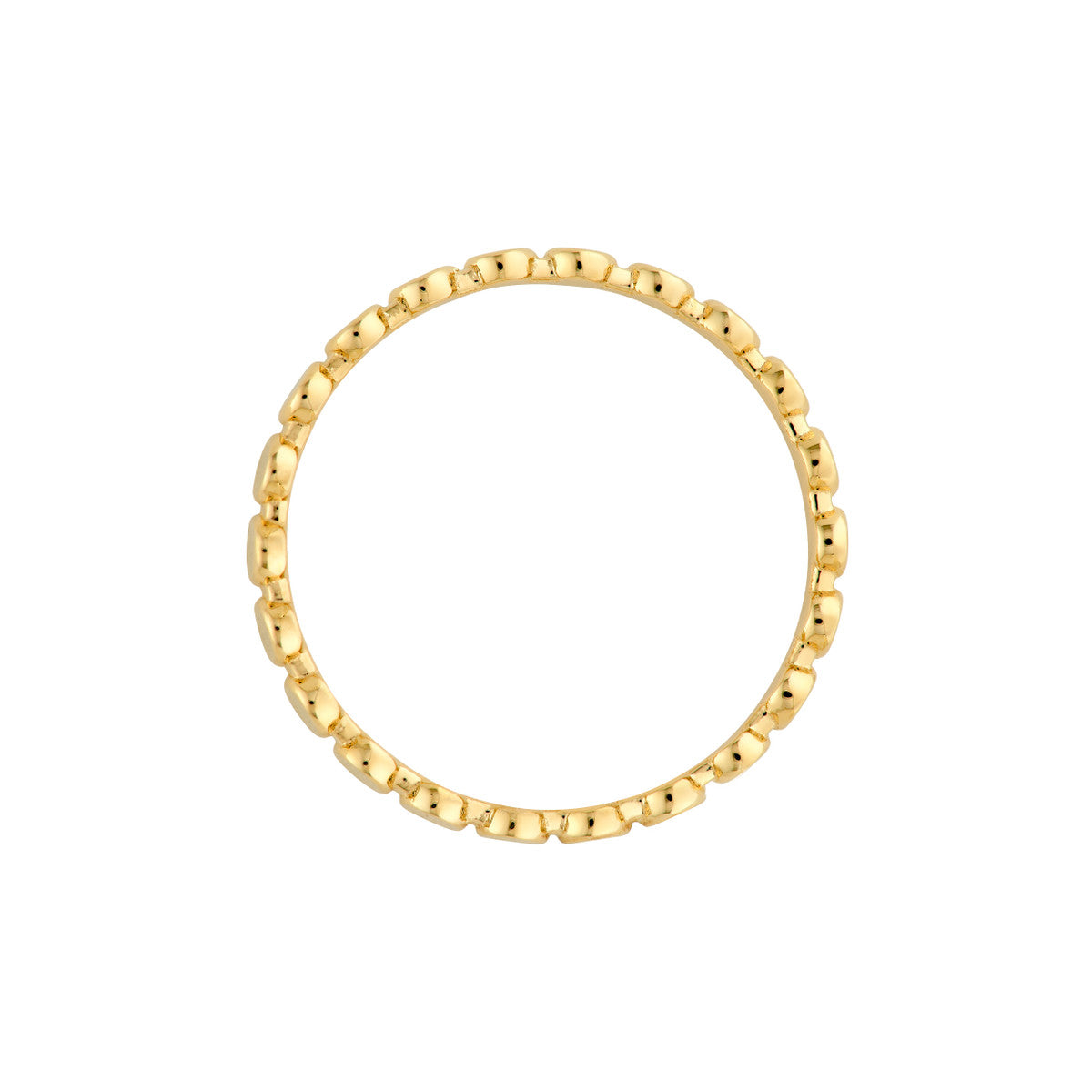 14K Yellow Gold Flat Oval Beaded Band Ring Birmingham Jewelry Ring Birmingham Jewelry 