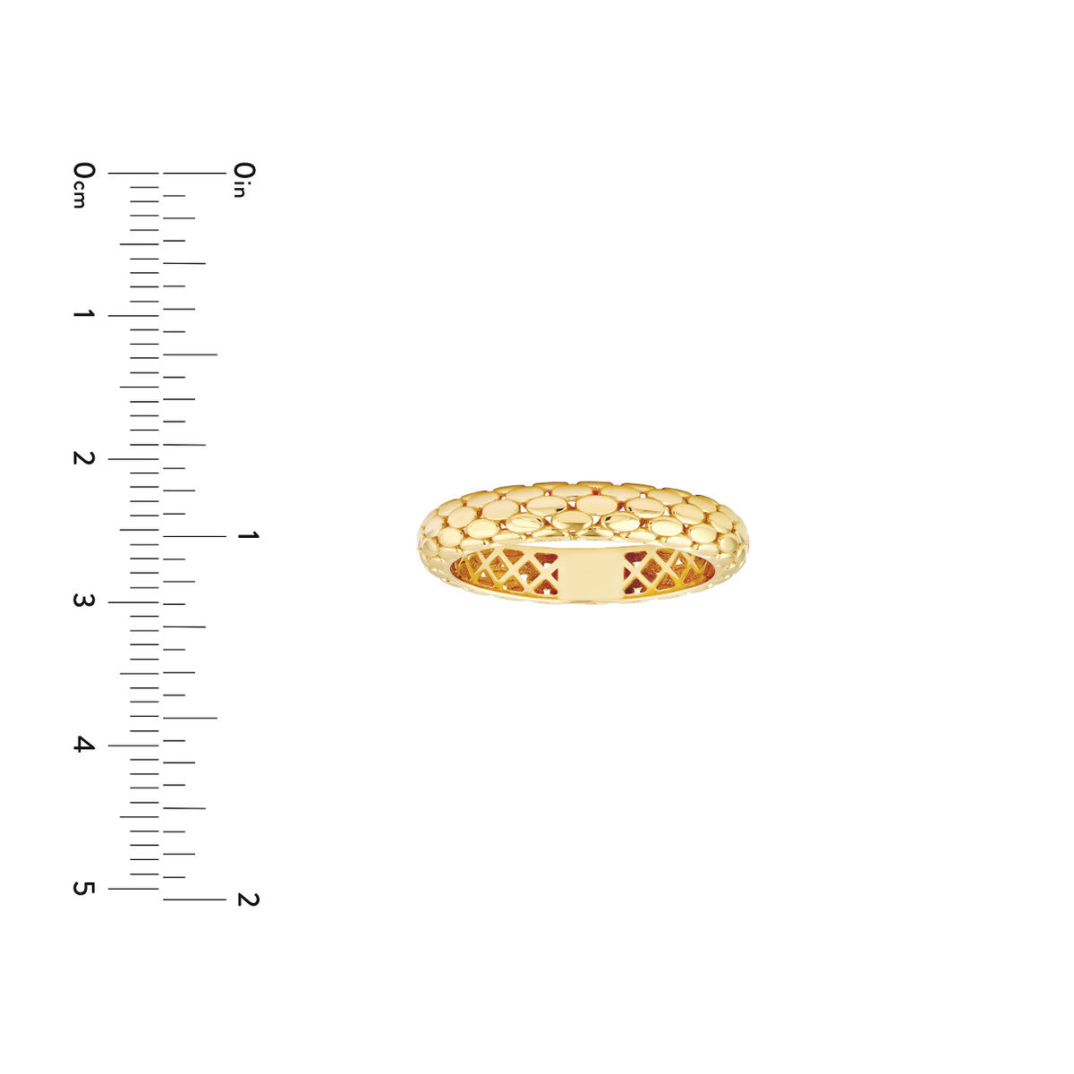 14K Yellow Gold Woven Design Band Ring