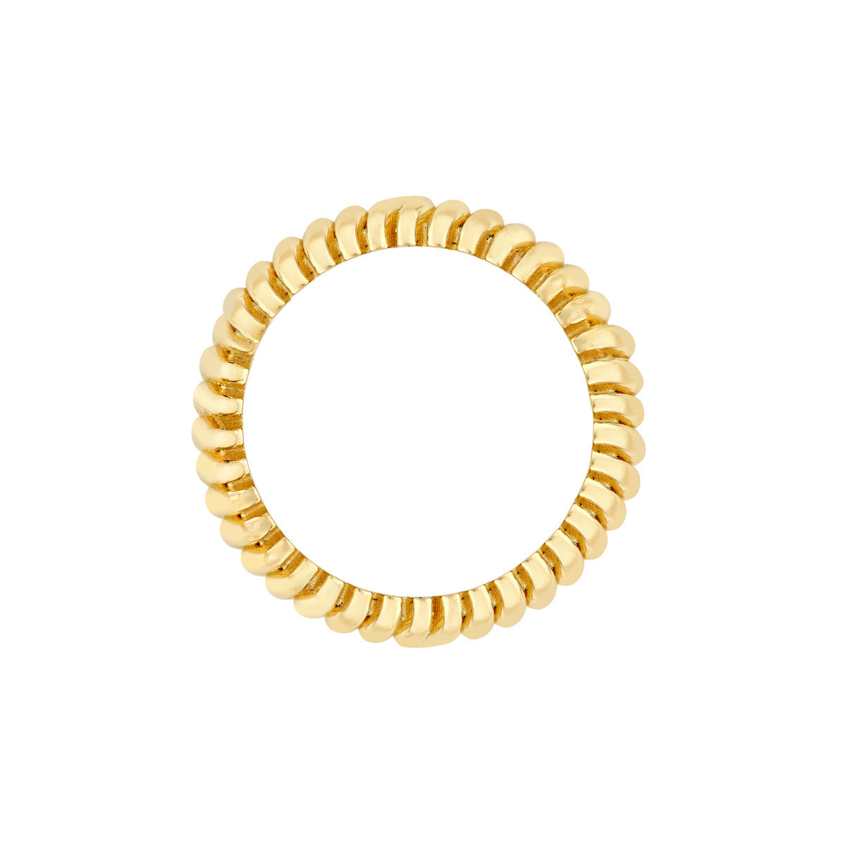 14K Yellow Gold Wavy Design Band Ring
