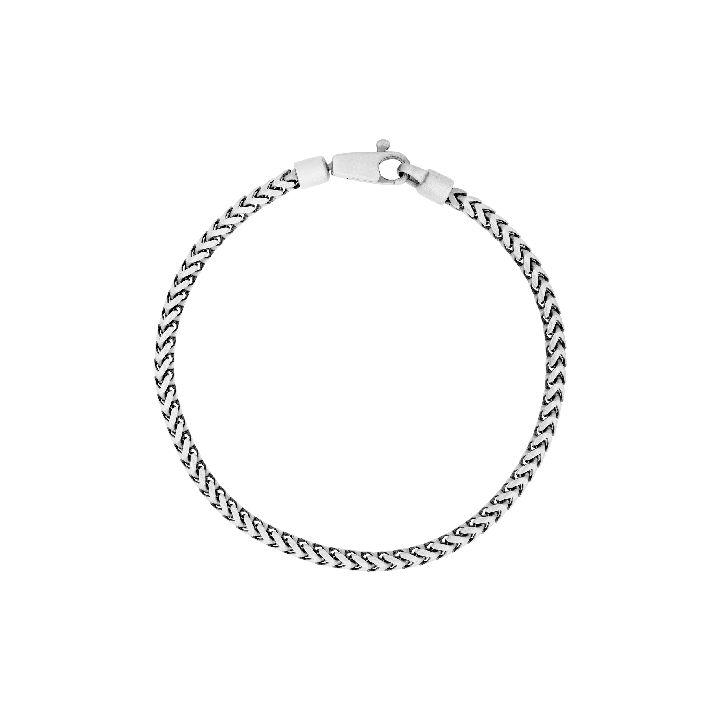 Sterling Silver 3.10mm 8-Sided Franco Bracelet