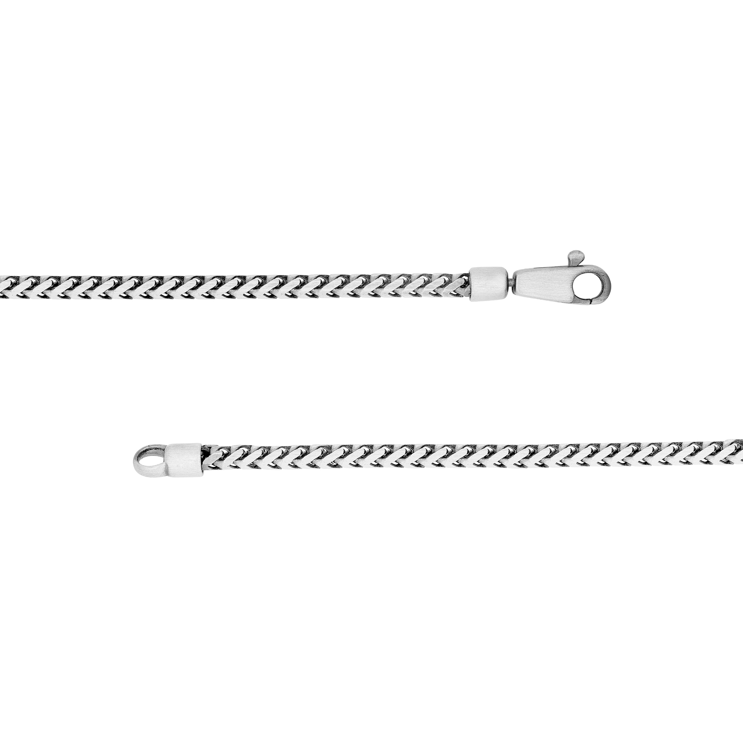 Sterling Silver 3.10mm 8-Sided Franco Bracelet