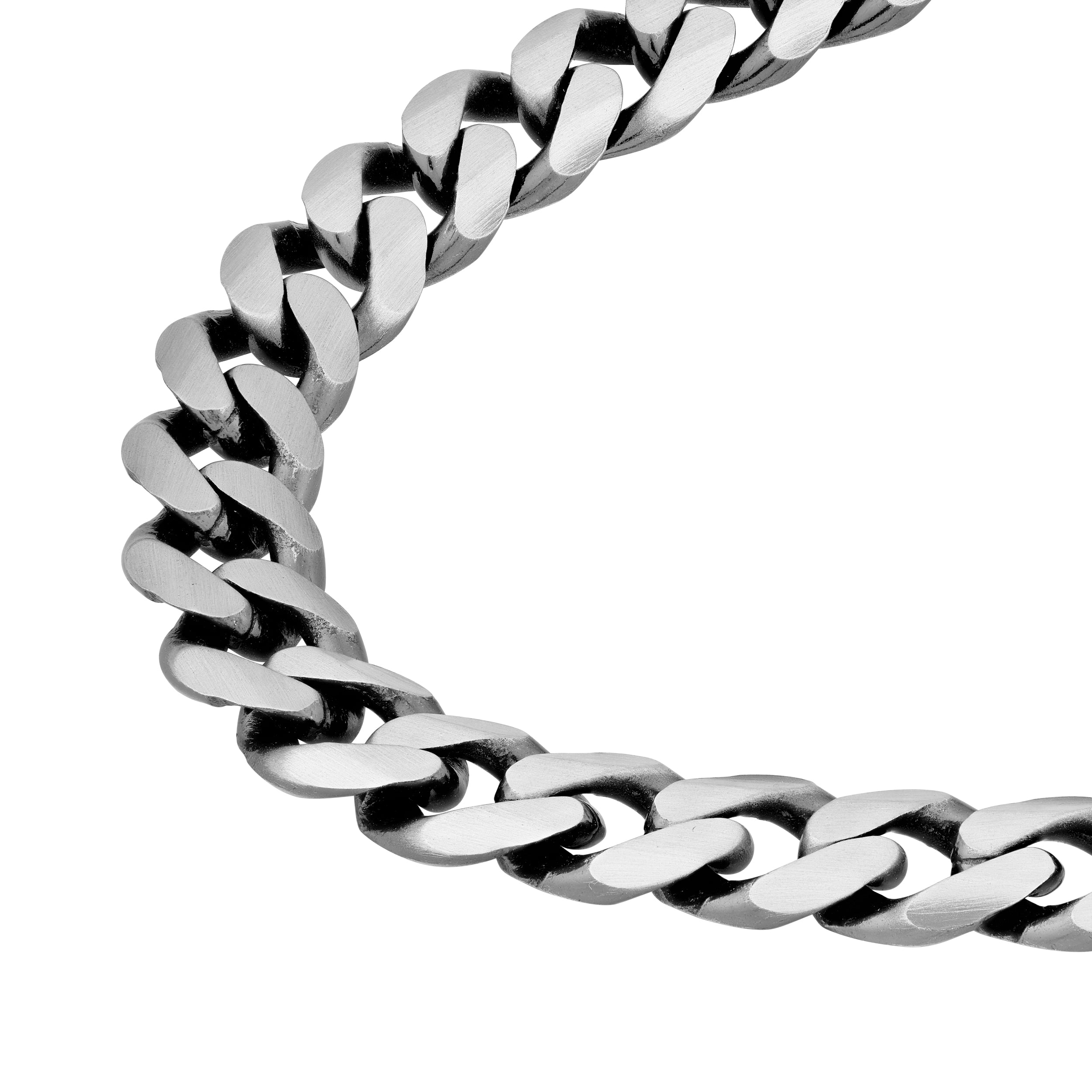 Sterling Silver 9.30mm 6-Sided D/C Curb Bracelet