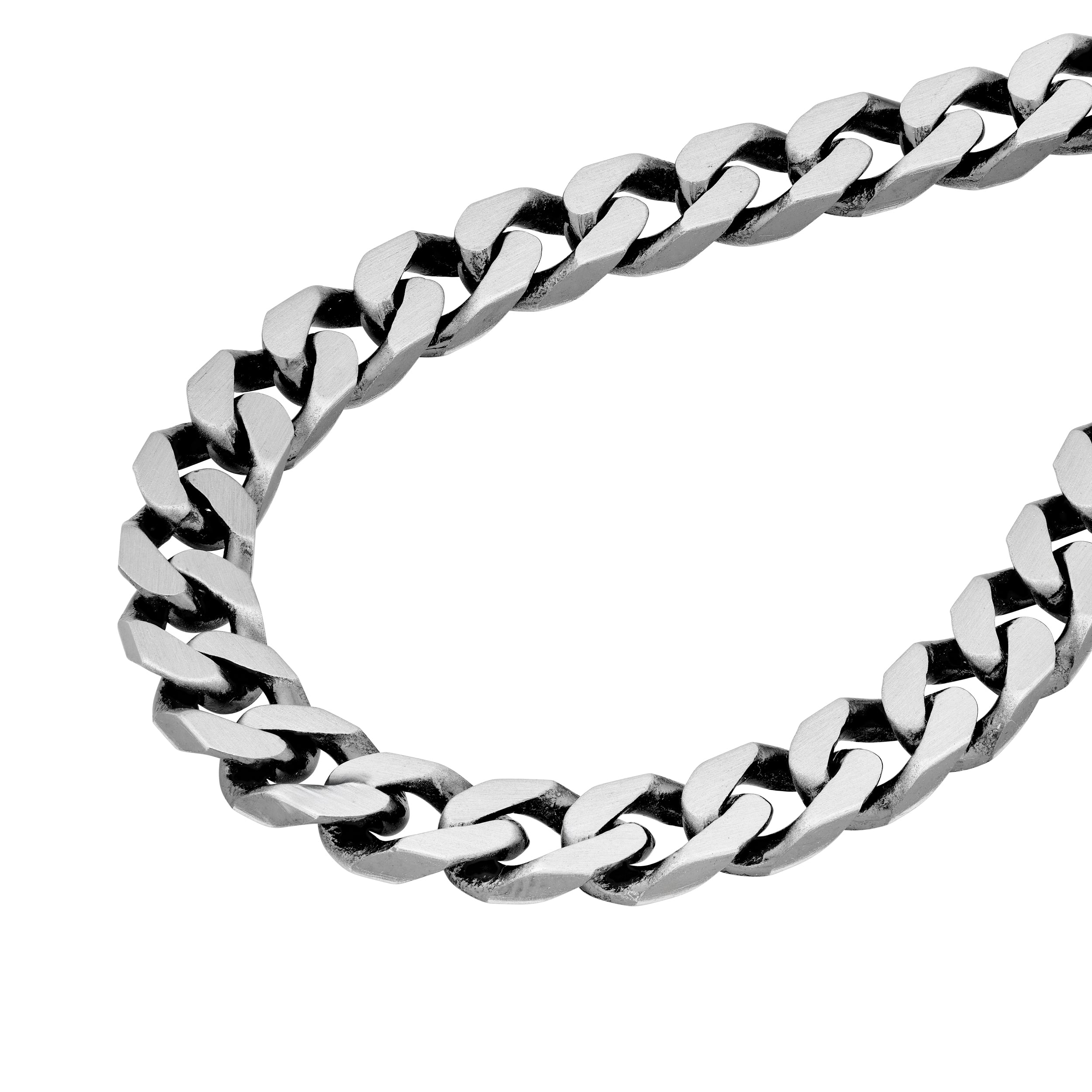 Sterling Silver 6.00mm 4-Sided Tight Curb Bracelet