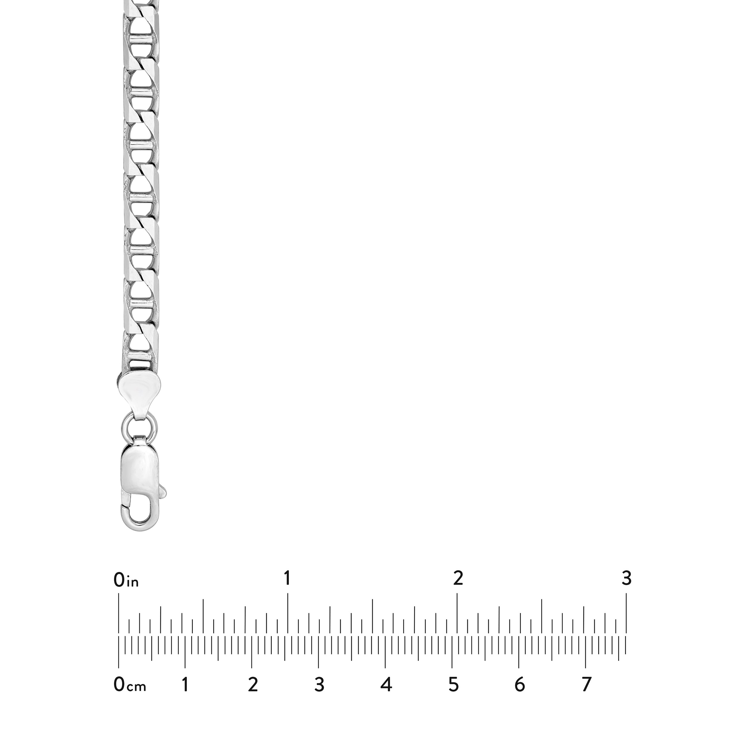 Sterling Silver 5.85mm 10 Sided D/C Mariner Chain