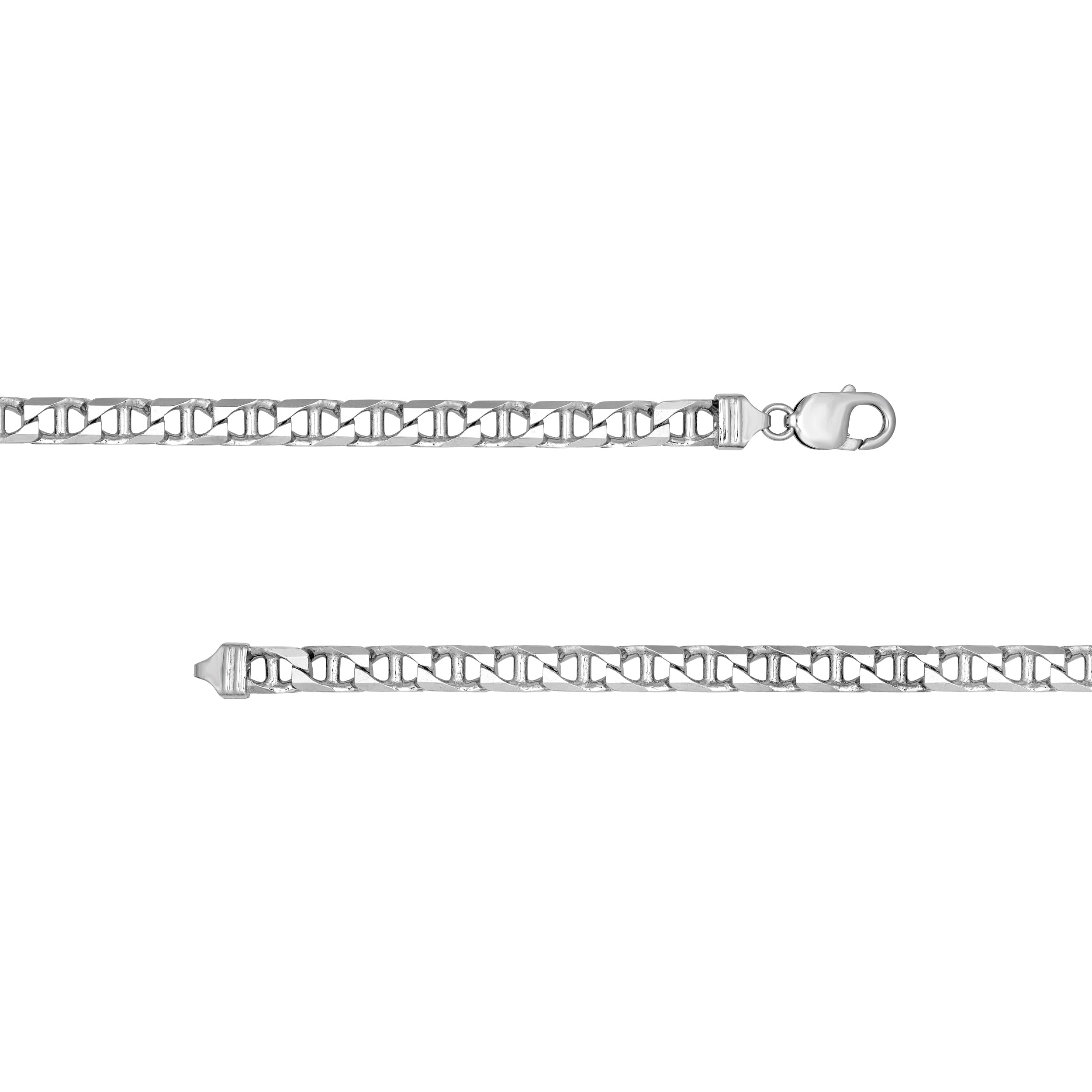 Sterling Silver 7.30mm D/C Mariner Chain
