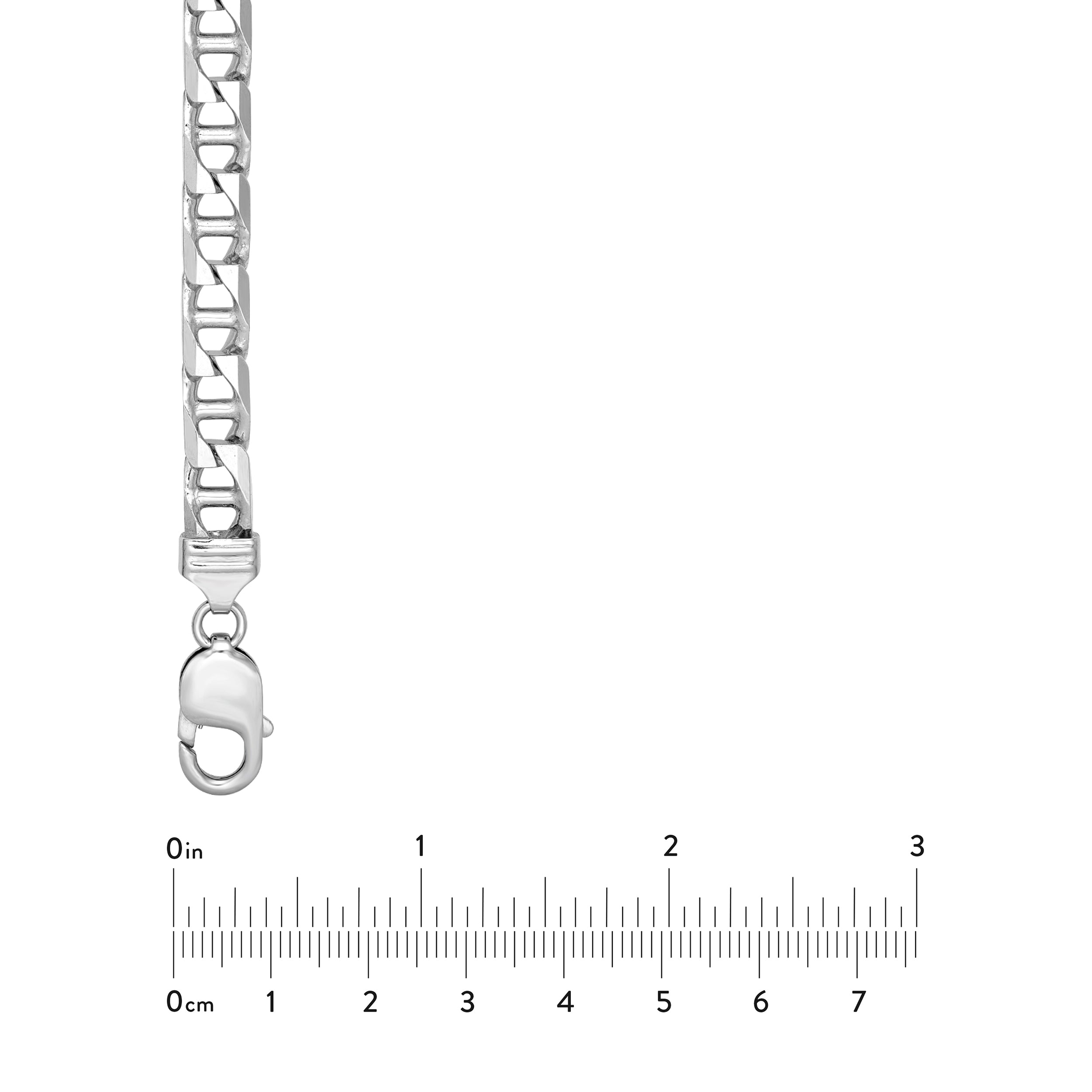 Sterling Silver 7.30mm D/C Mariner Chain