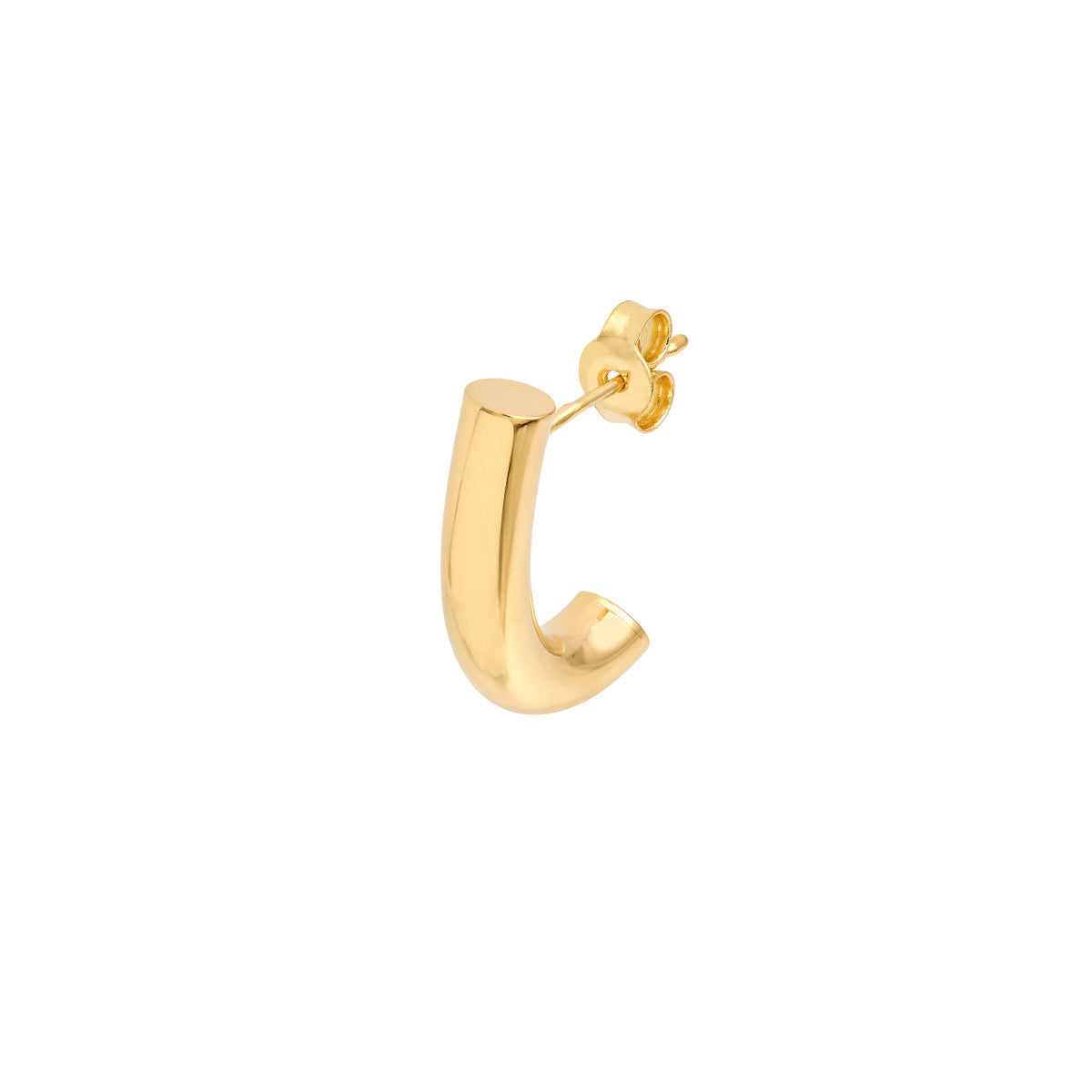 14K Yellow Gold 4.00mm Small Round J Hoop Earrings Birmingham Jewelry Earrings Birmingham Jewelry 