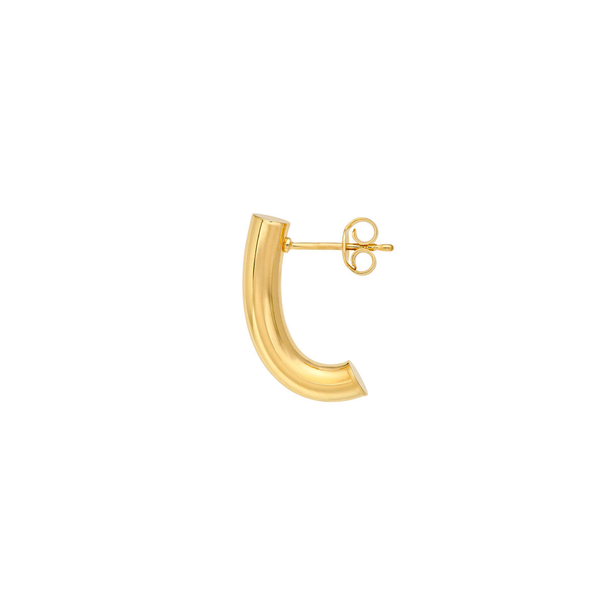 14K Yellow Gold 4.00mm Small Round J Hoop Earrings Birmingham Jewelry Earrings Birmingham Jewelry 