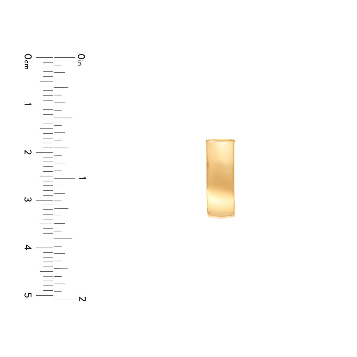 14K Yellow Gold 6.00mm Flat Oval Tube J Hoop Earrings