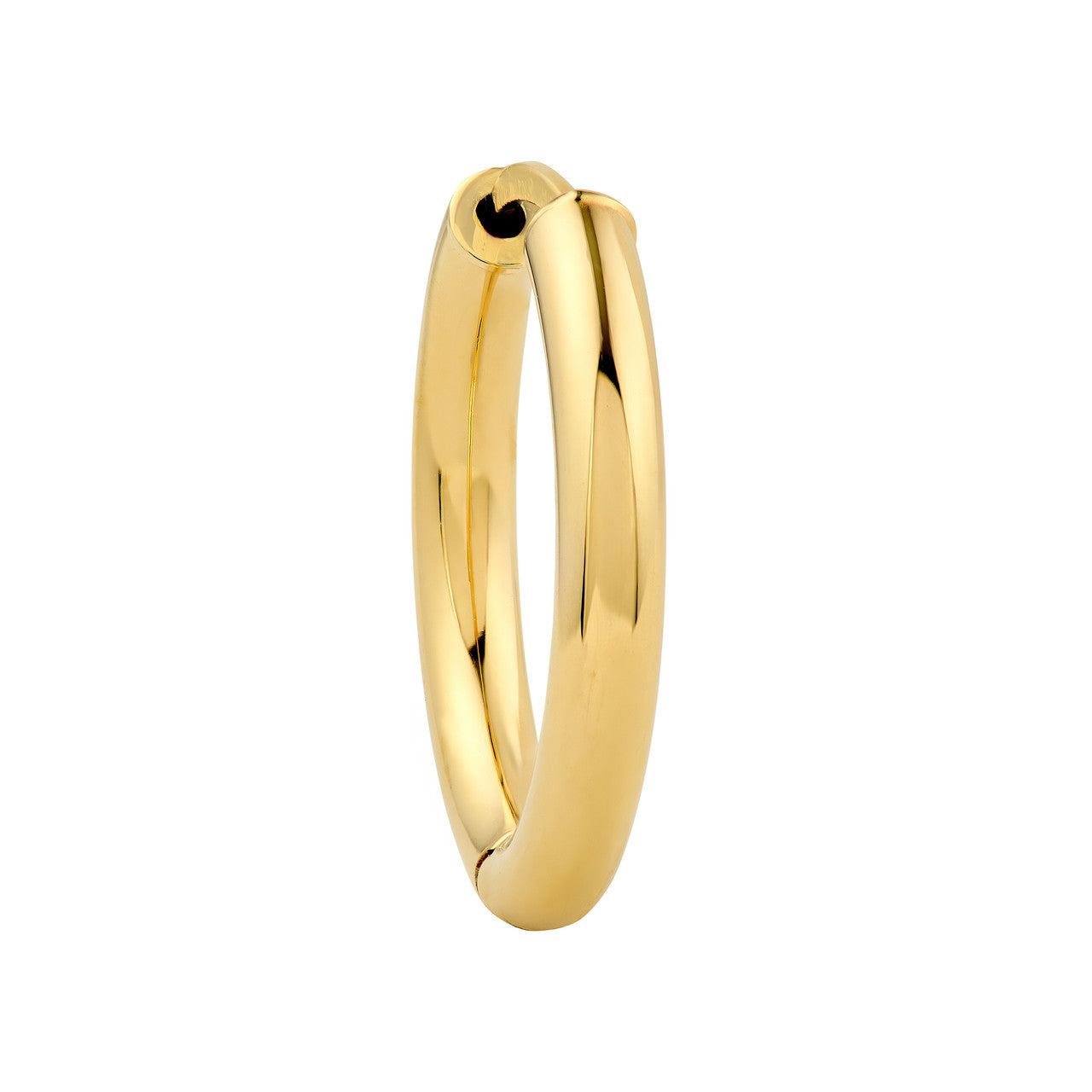 14K Yellow Gold 3.00mm x 15.00mm Round Hoop Earrings