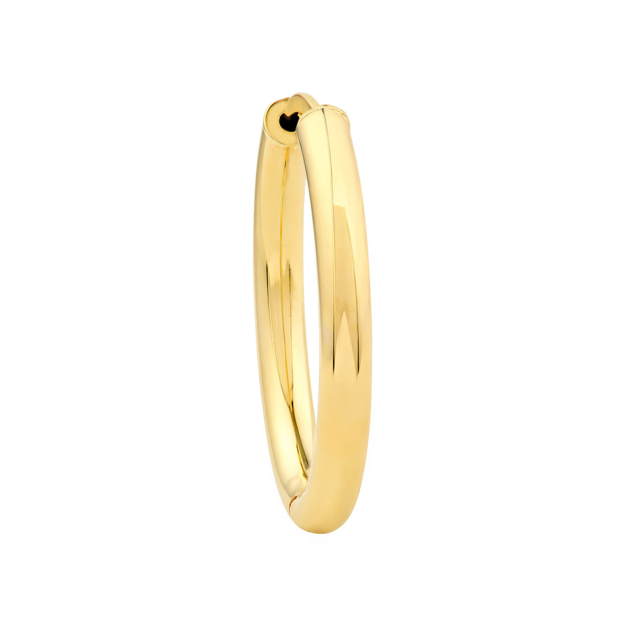 14K Yellow Gold 20.00mm x 15.00mm Oval Hoop Earrings