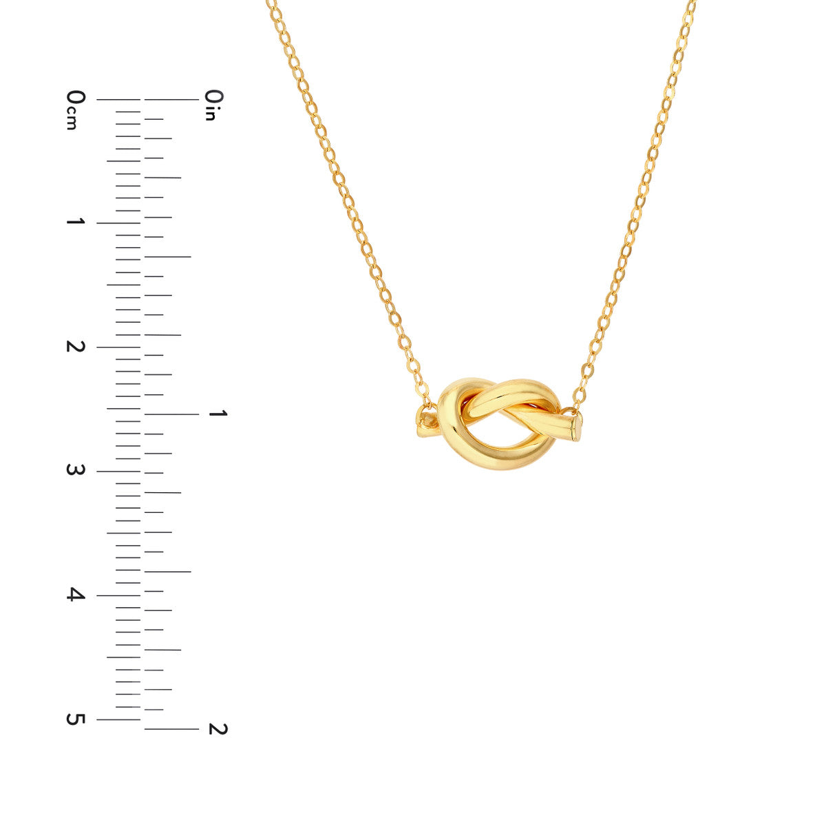 14K Yellow Gold 2.00mm Tube Love Knot Necklace Birmingham Jewelry Necklace Birmingham Jewelry 