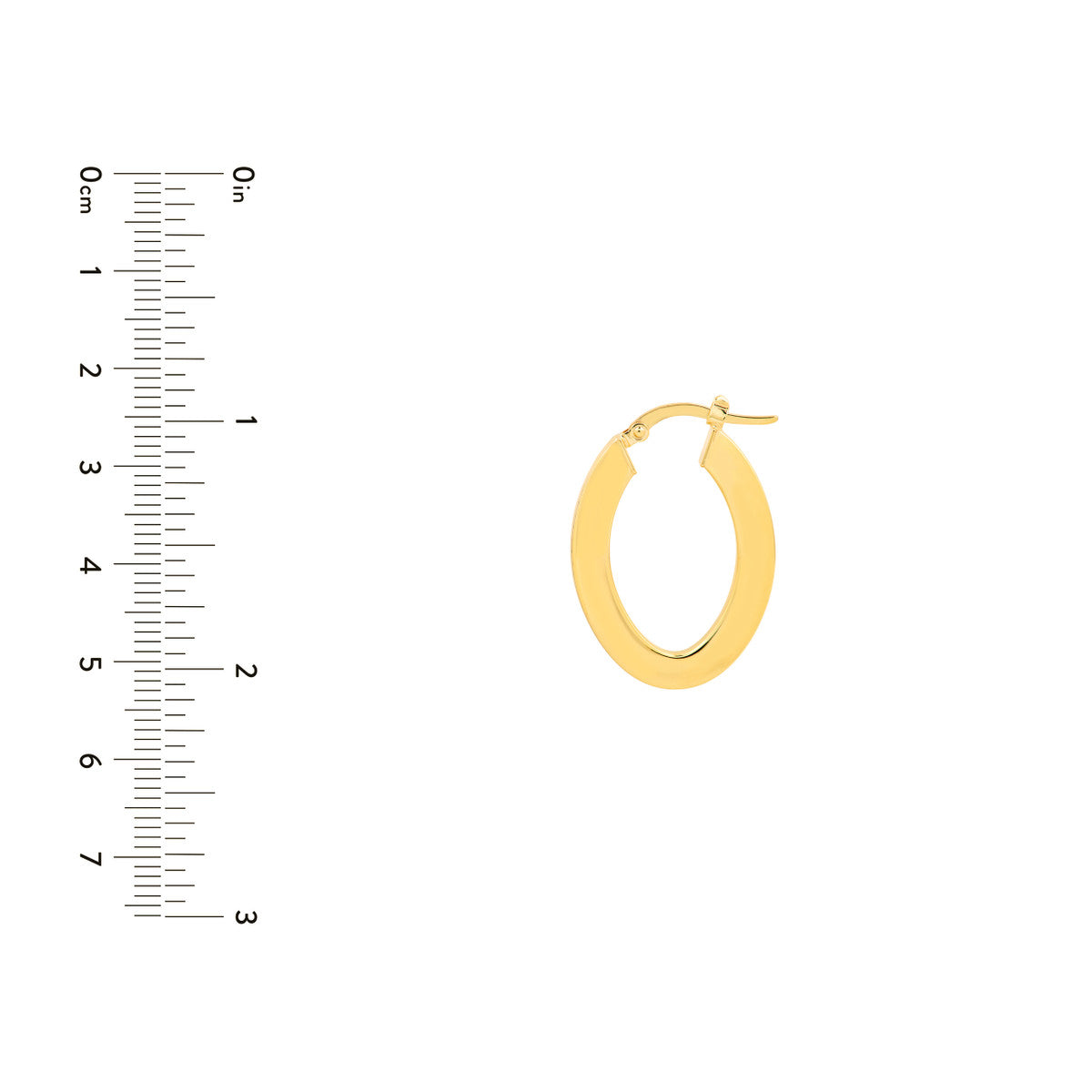 14K Yellow Gold Marquise Rectangular Hoop Earrings Birmingham Jewelry Earrings Birmingham Jewelry 