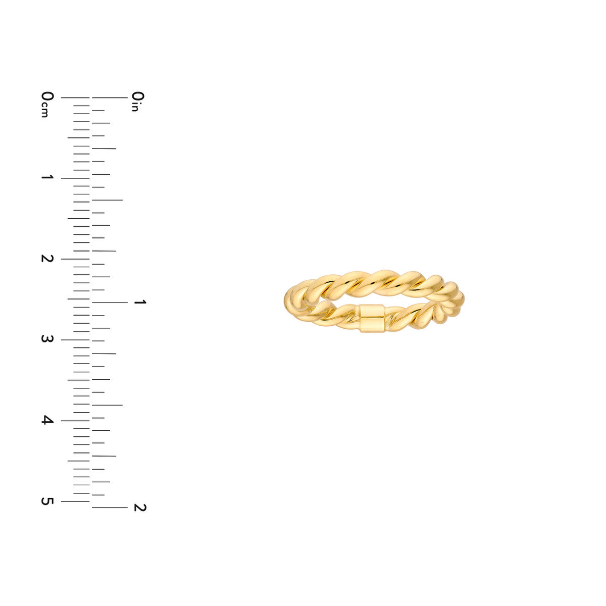 14K Yellow Gold Double Twist Polished Tube Ring Birmingham Jewelry Ring Birmingham Jewelry 