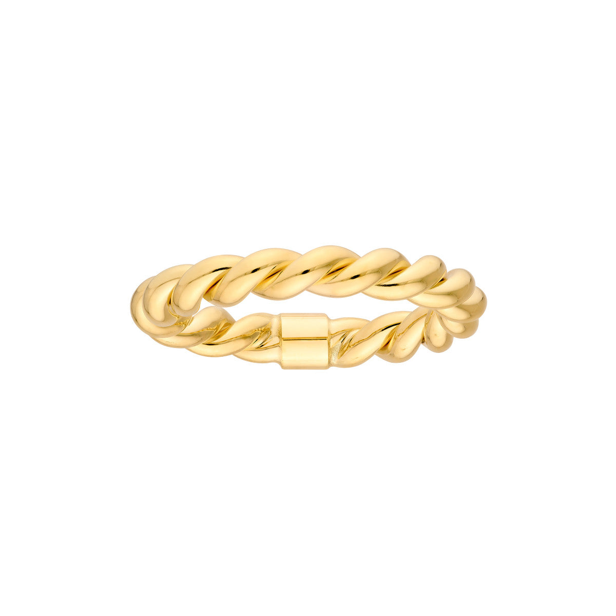 14K Yellow Gold Double Twist Polished Tube Ring Birmingham Jewelry Ring Birmingham Jewelry 